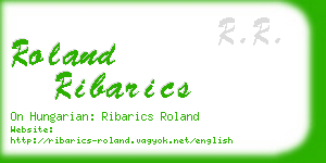 roland ribarics business card